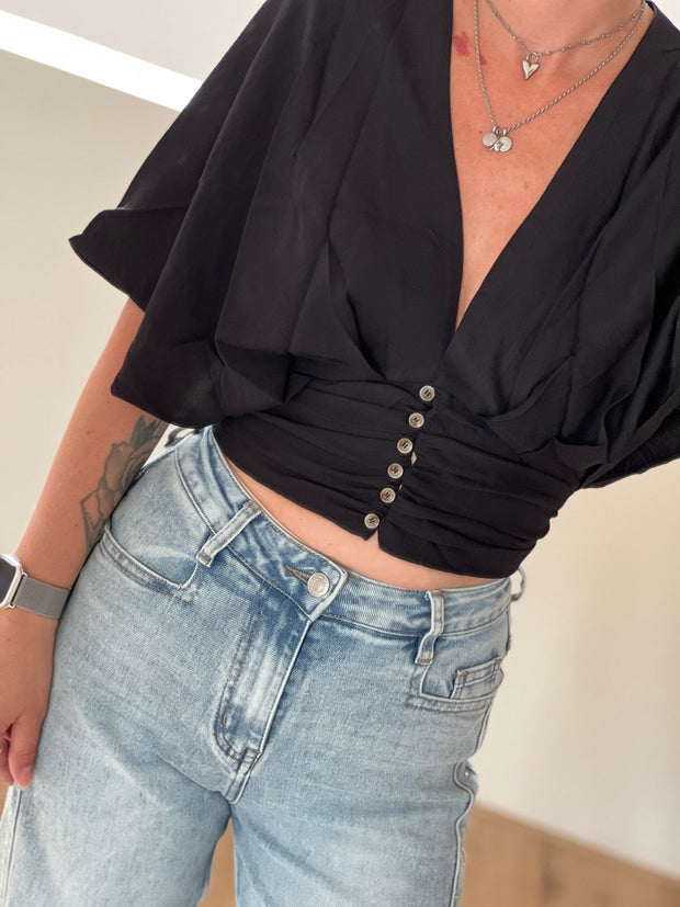 Top Buttons 15677-6 Zwart