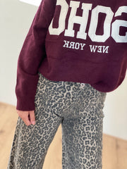 Jeans leopard extra long T6265