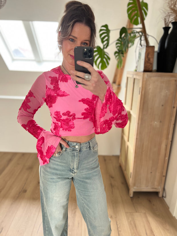 Top cropped Pink flower 23377