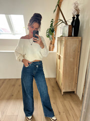 Jeans Double  H850-8 Blauw Wide leg stretch