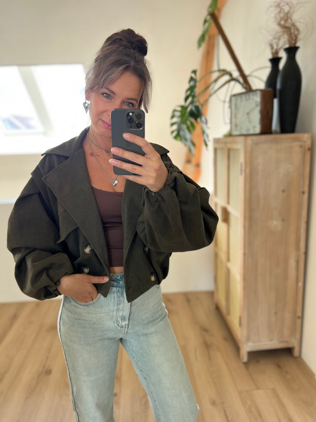 Jacket suedelook trenchcoat 24275-1