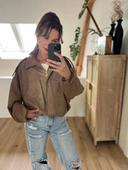 Jacket 3587 suèdelook taupe