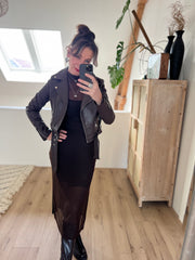 Dress mesh Bruin 8091