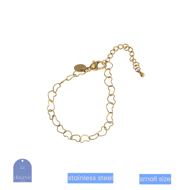 Armband Heart Chain Bracelet - 14K (13 + 4 cm) B3892-2