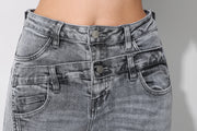 Jeans H849-2 Grijs Double wide leg stretch