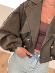 Jacket suedelook trenchcoat 24275-1