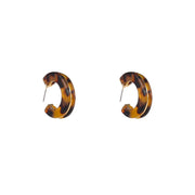 2 Lines Earring - Leopard E55016-2
