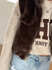 Gilet 40791 fake fur bruin