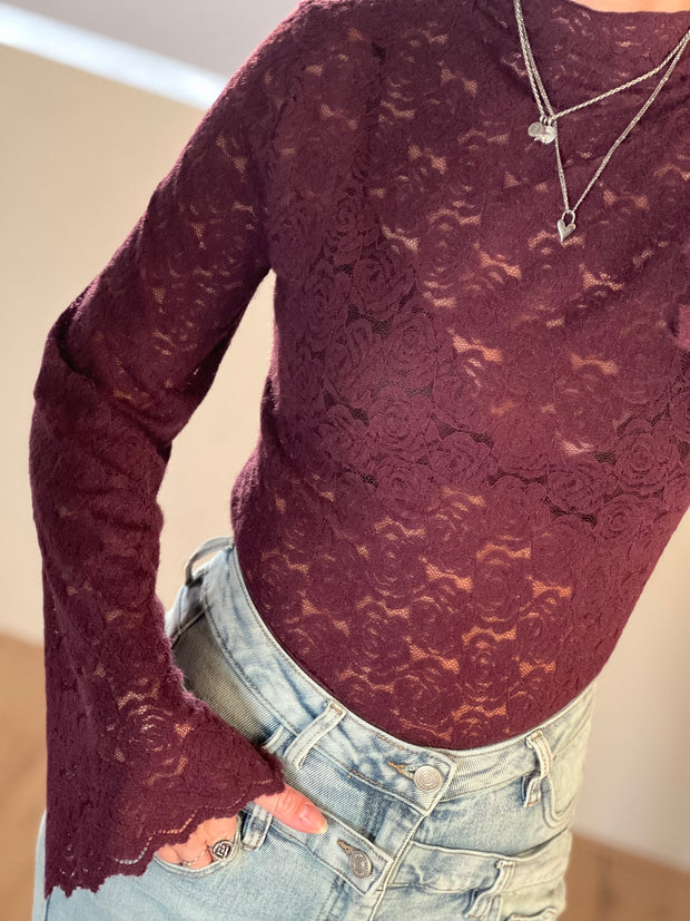 Top lace CH9354 Burgundy