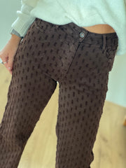 Jeans H655 Bruin Wide leg stretch