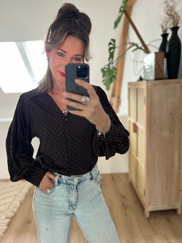 Blouse CY3817 Bruin Strass
