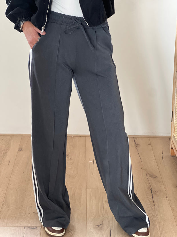 Pantalon striped M794 Grijs