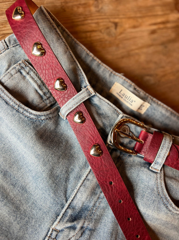 Riem Hearts Leatherlook Bordeaux