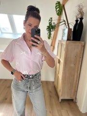 Blouse CY4998B Strikjes Roze