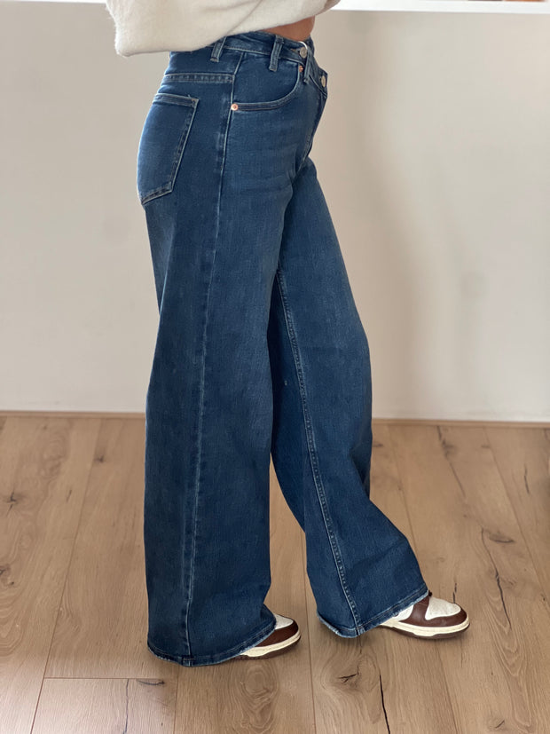Jeans Double  H850-8 Blauw Wide leg stretch