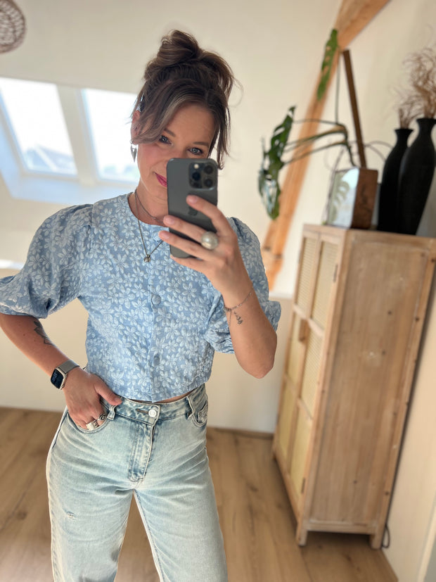 Top/jacket CY4960 blauw