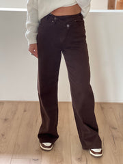 Jeans Double  H850-19 Bruin Wide leg stretch
