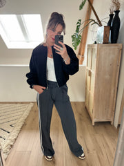 Pantalon striped M794 Grijs