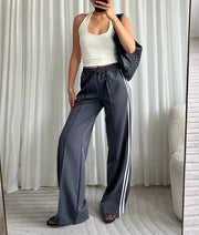 Pantalon striped M794 Grijs
