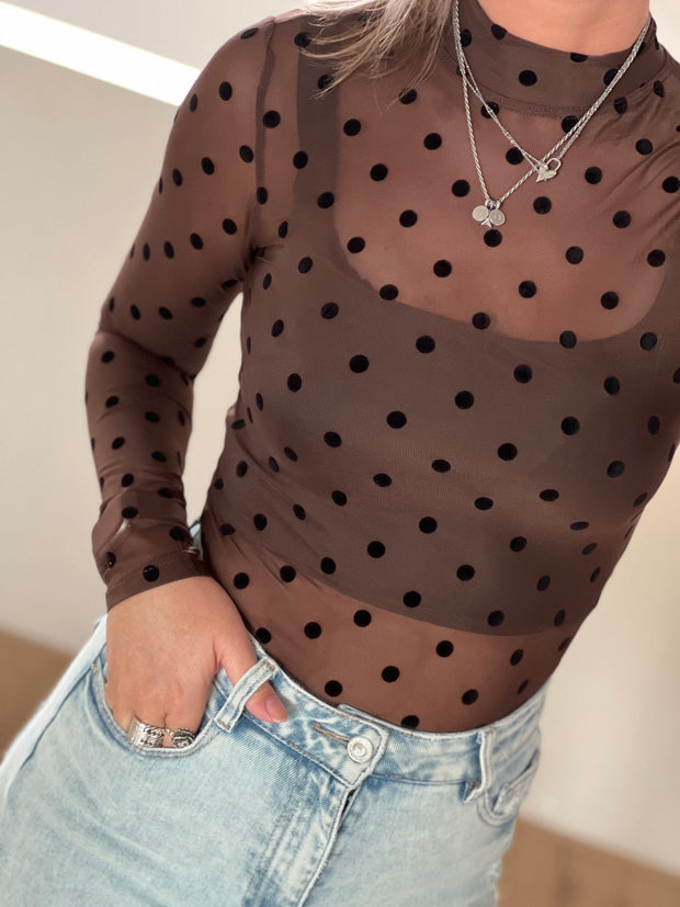 Top Mesh polkadot 61919 Bruin
