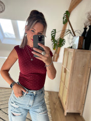 Top Strass M793 Bordeaux