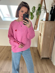 Trui Hearts pink YP1668