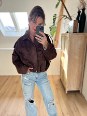 Jacket suèdelook LM08081 Bruin