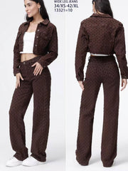Jeans H655 Bruin Wide leg stretch