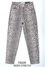 Jeans Mom-fit Leopard T6028-80