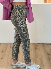 Jeans Mom-fit Leopard T6028-80