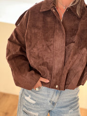 Jacket suèdelook LM08081 Bruin