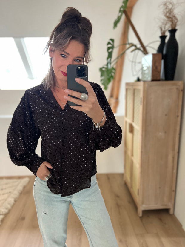 Blouse CY3817 Bruin Strass