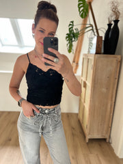 Top Bralette lace T3295 Zwart