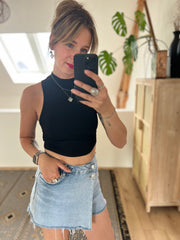 Crop top 22912 Zwart