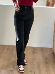 Jeans straight strass T6006-2