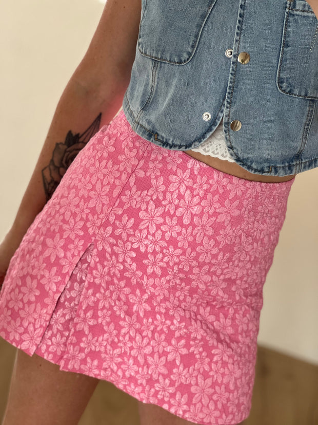 Skort flowers 8767 roze