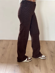 Jeans H655 Bruin Wide leg stretch