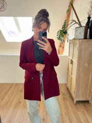 Blazer oversized langer model Bordeaux J003