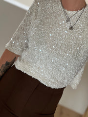 Top sequin wit 9820