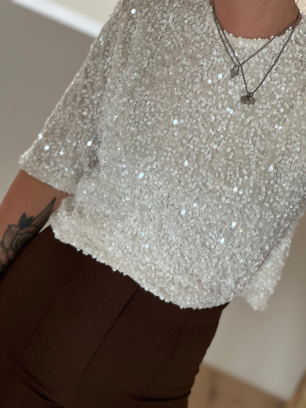 Top sequin wit 9820