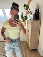 Top Perfect basic ronde hals 15663 Geel