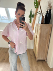 Blouse CY4998B Strikjes Roze