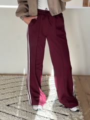 Pantalon striped M794 Bordeaux
