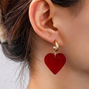 Heart Dangle - Red E55017-4